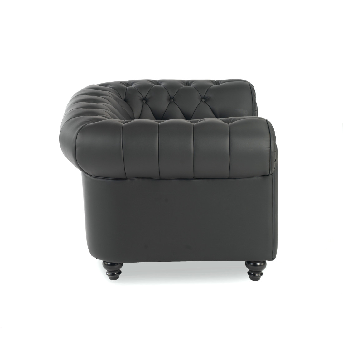 sofa para oficina negro chesterfield 1 plaza 7