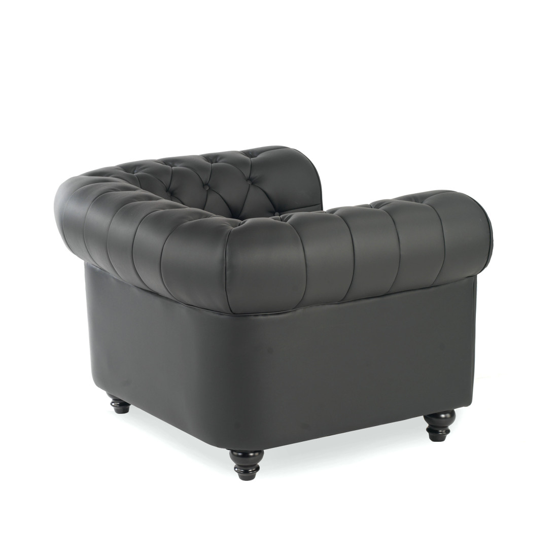 sofa para oficina negro chesterfield 1 plaza 8
