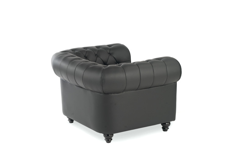 sofa para oficina negro chesterfield 1 plaza 8
