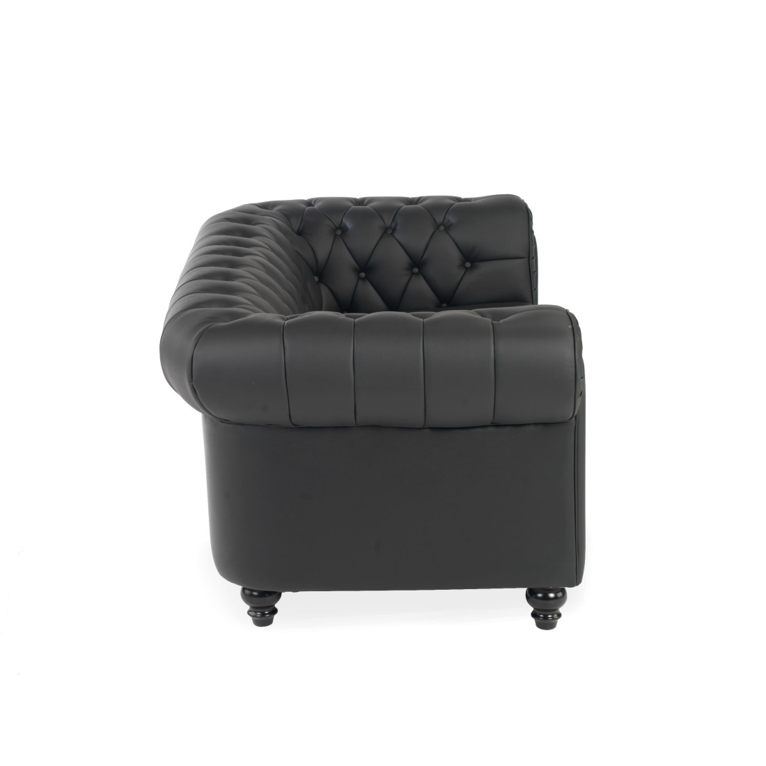 sofa para oficina negro chesterfield 2 plazas 8