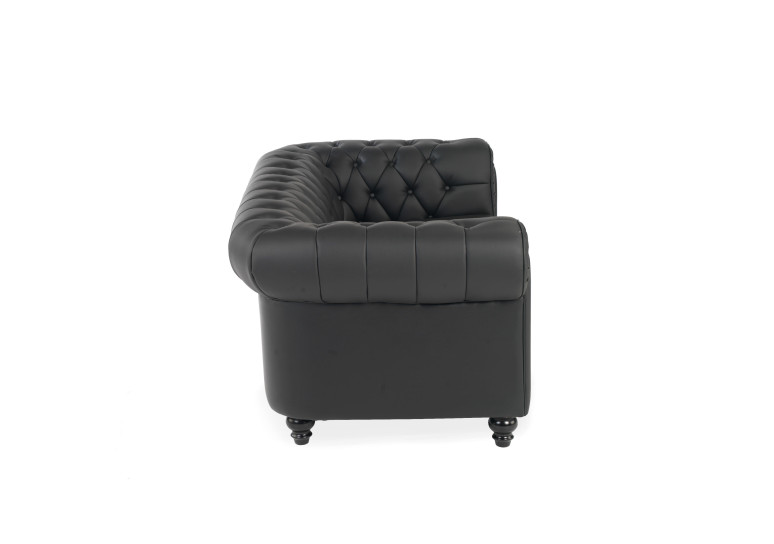 sofa para oficina negro chesterfield 2 plazas 8