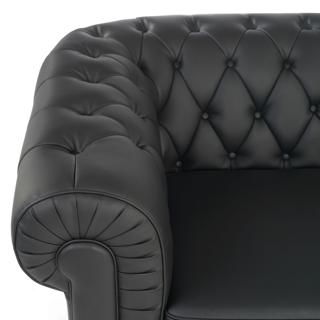 sofa para oficina negro chesterfield 2 plazas 5