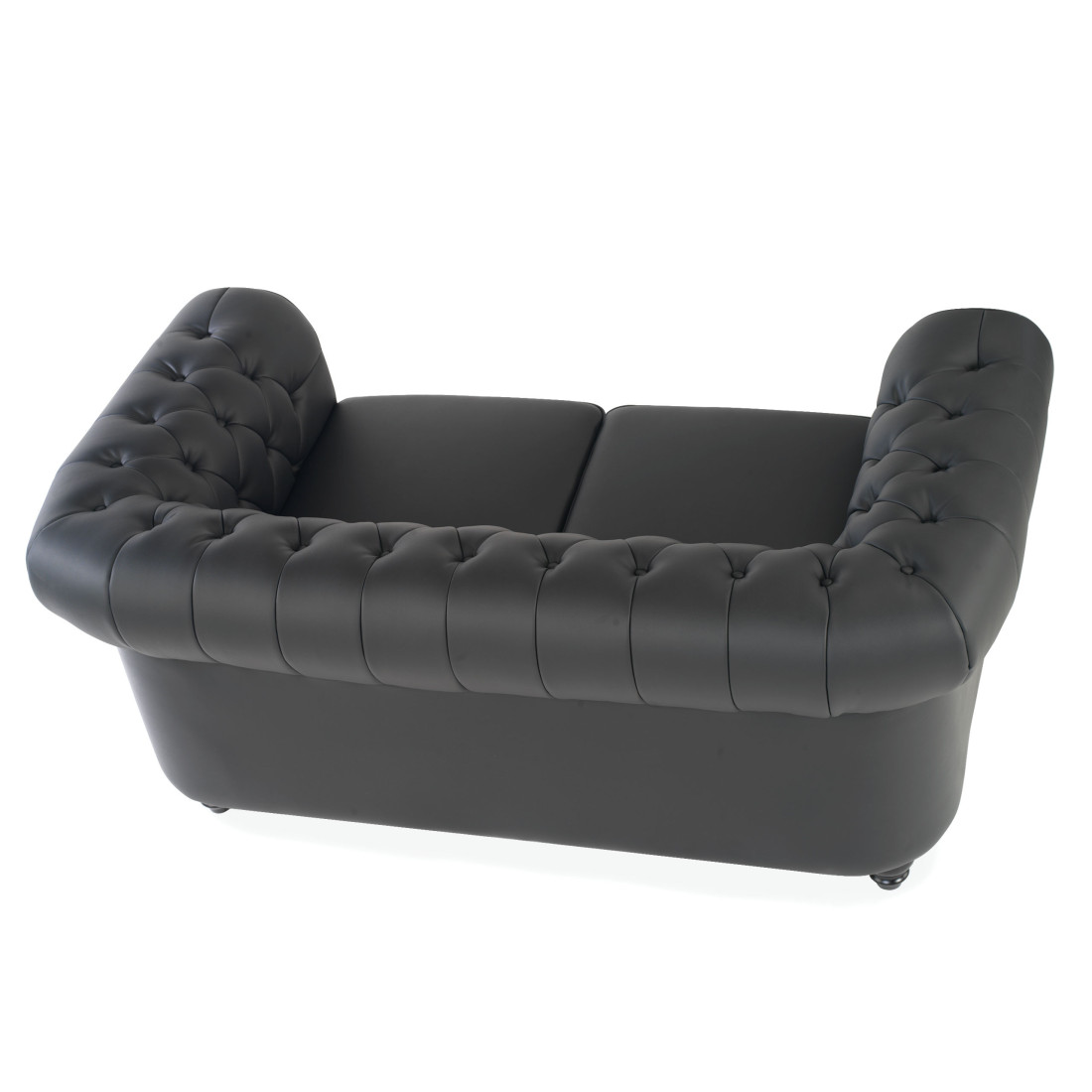 sofa para oficina negro chesterfield 2 plazas 7