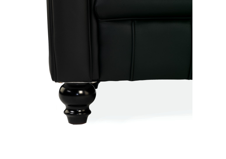 sofa para oficina negro chesterfield 2 plazas 6