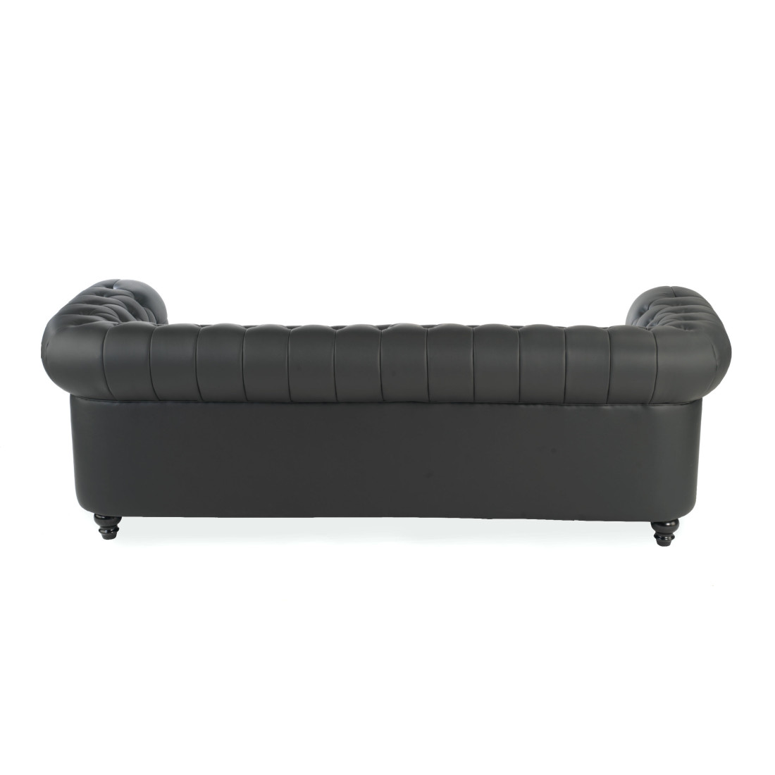 sofa para oficina negro chesterfield 3 plazas 7
