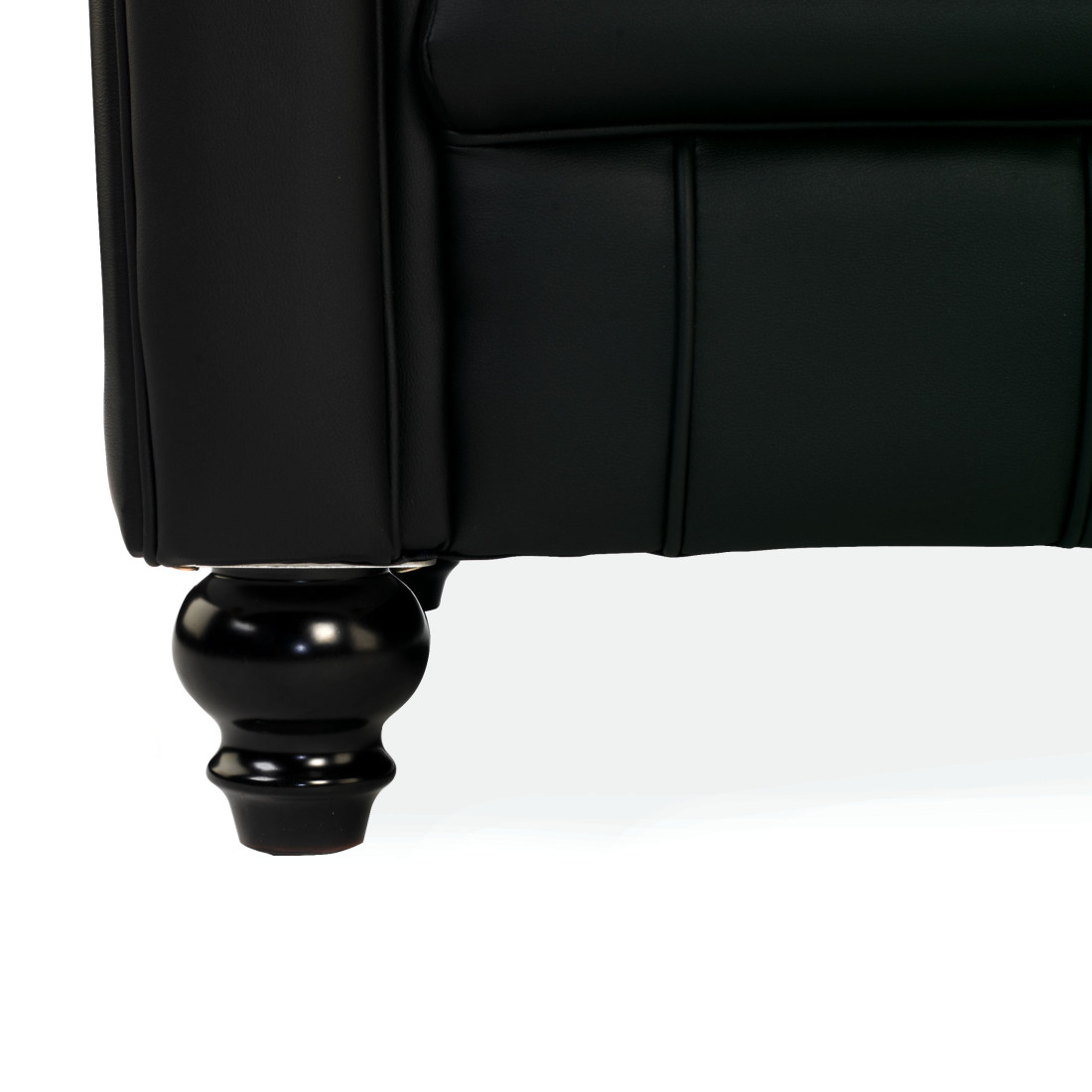 sofa para oficina negro chesterfield 3 plazas 9