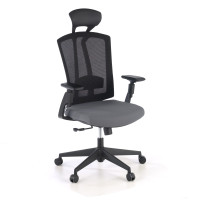 Silla de oficina Baron, reposacabezas, brazos 3D, red - Gris