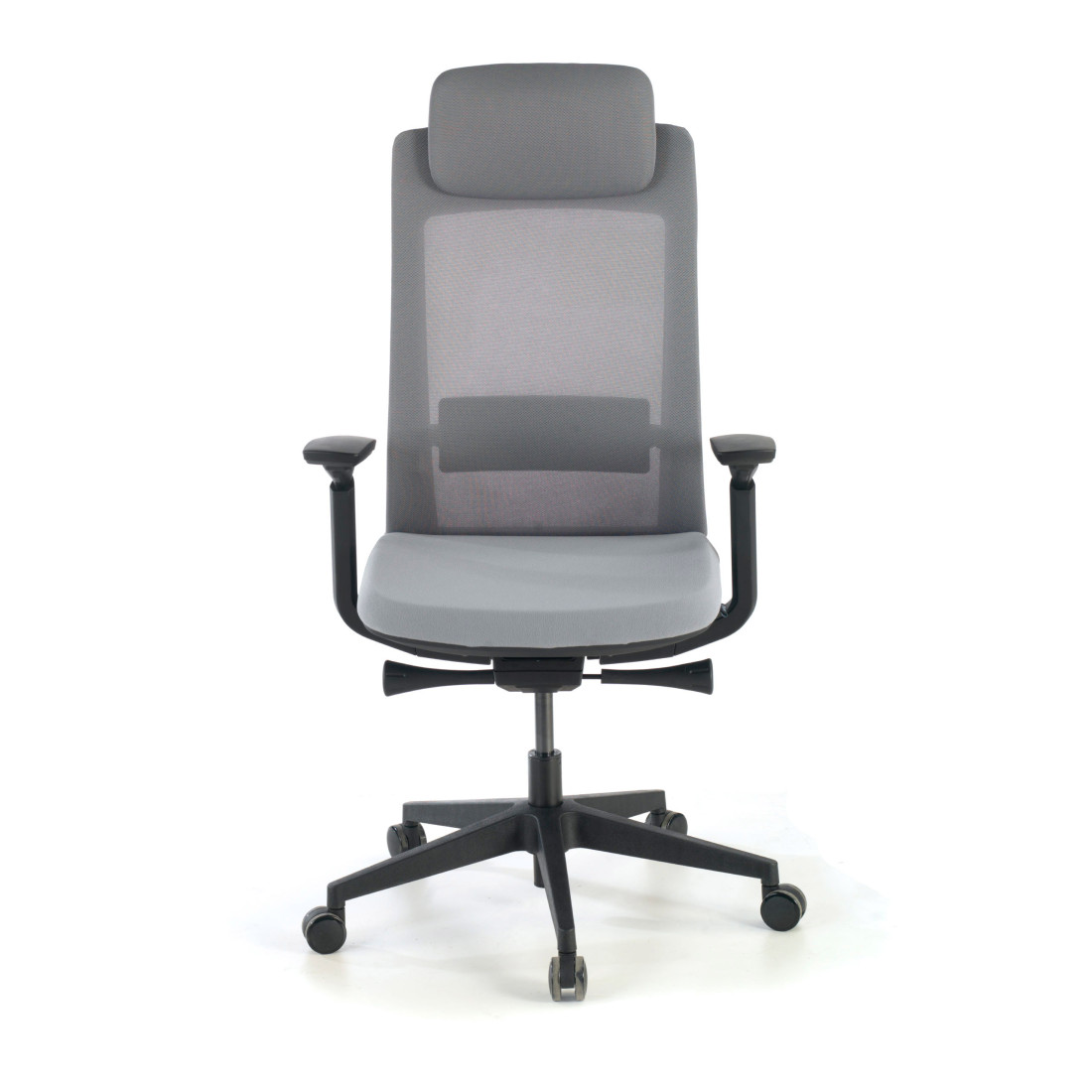 silla giratoria gris reflect estructura negra tela 4