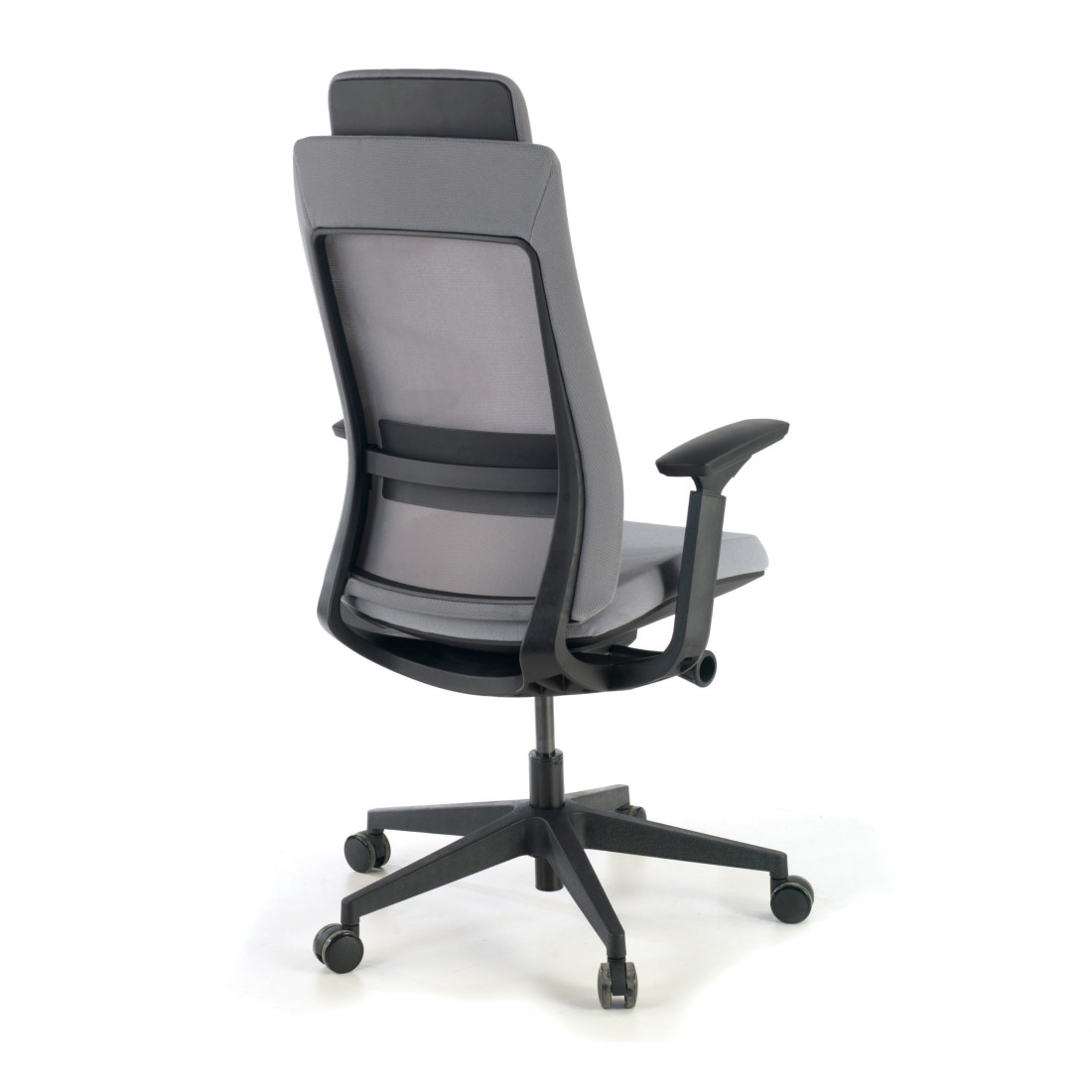 silla giratoria gris reflect estructura negra tela 8