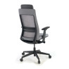 silla giratoria gris reflect estructura negra tela 8