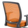silla giratoria naranja nicole silla estructura negra malla 8
