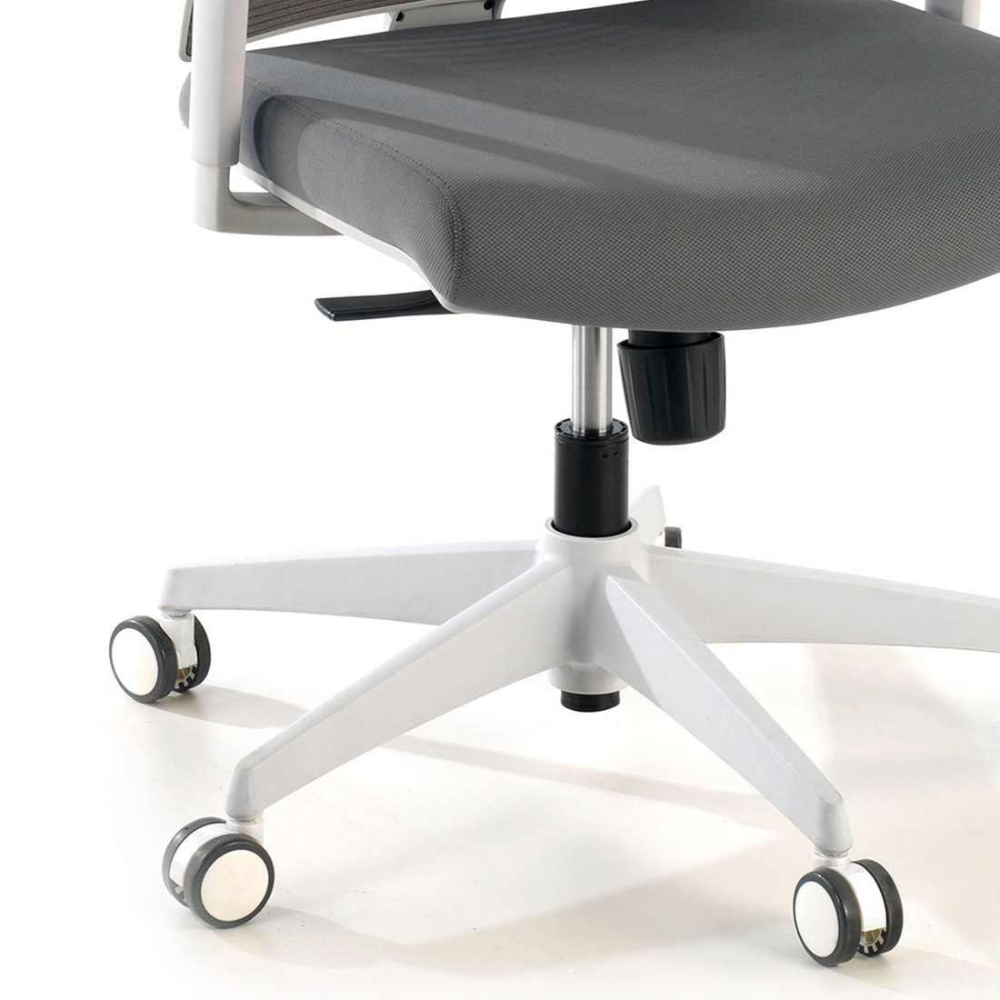 silla ergonomica gris kendo estructura blanca malla 5