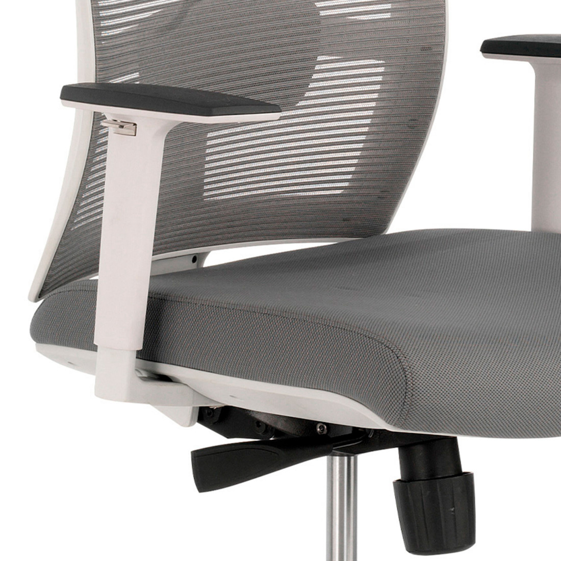 silla ergonomica gris kendo estructura blanca reposacabezas malla 5