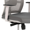 silla ergonomica gris kendo estructura blanca reposacabezas malla 5