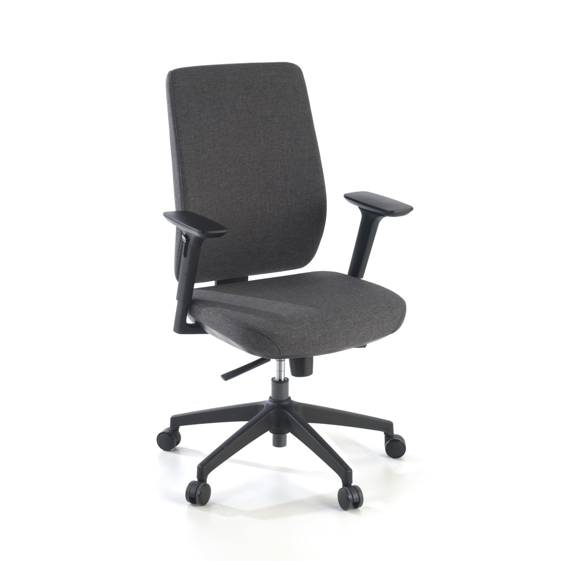 silla giratoria negro wind tapizada tejido tela 1