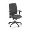 Silla de oficina Wind, respaldo regulable, brazos 3D, tapizado - NEGRO