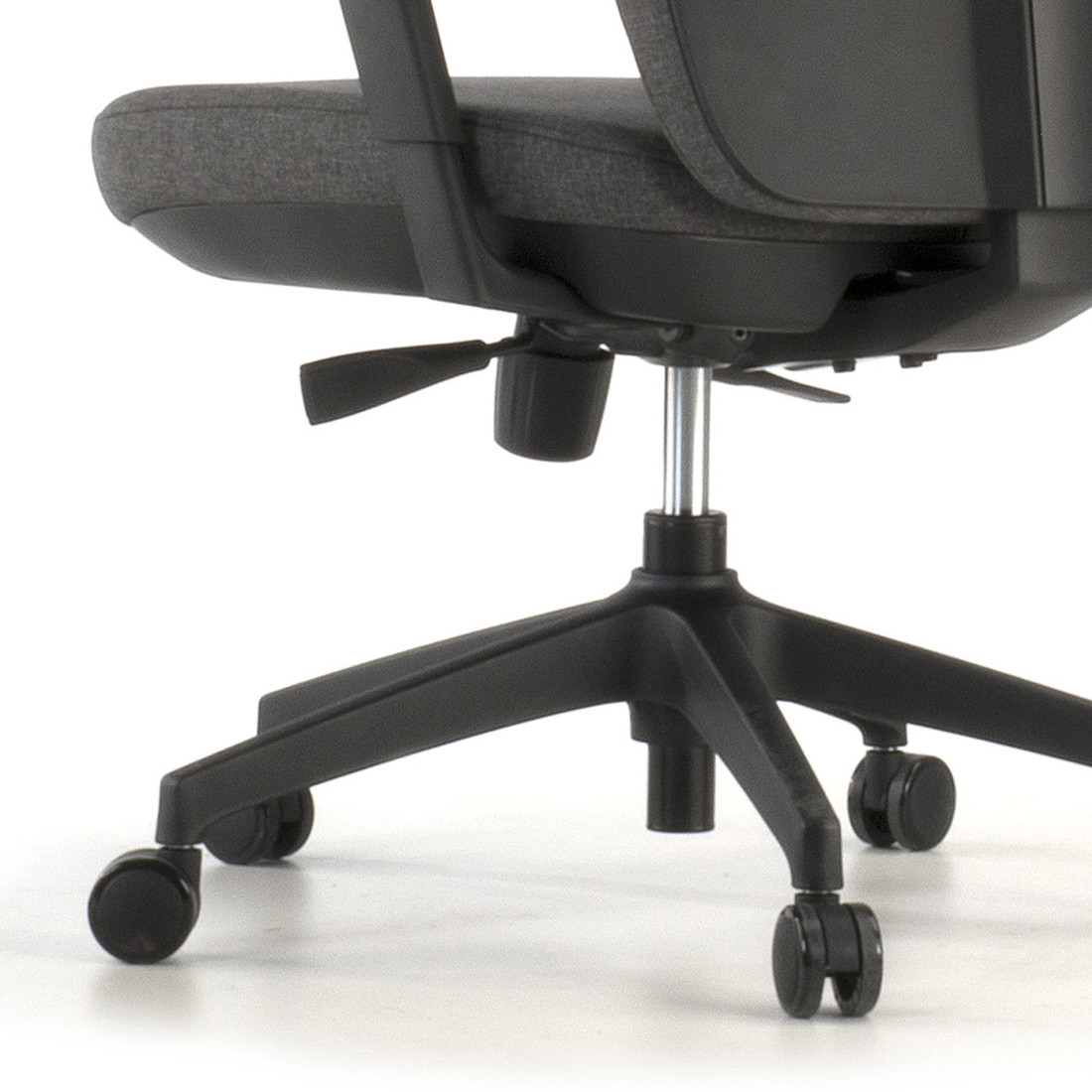 silla giratoria negro wind tapizada tejido tela 5