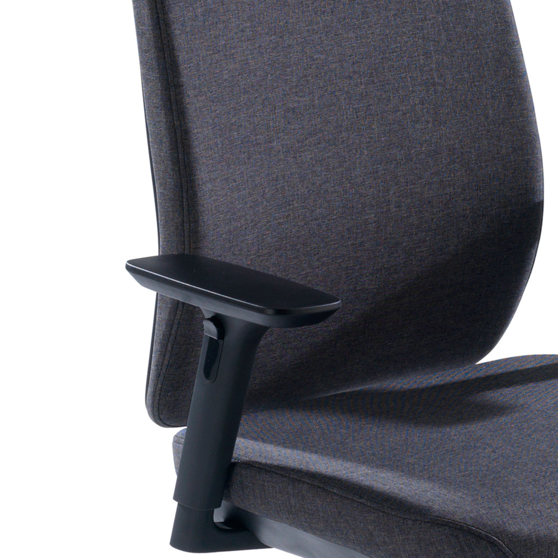 silla giratoria negro wind tapizada tejido tela 8