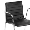 silla confidente negro cube con brazos piel sintetica 8