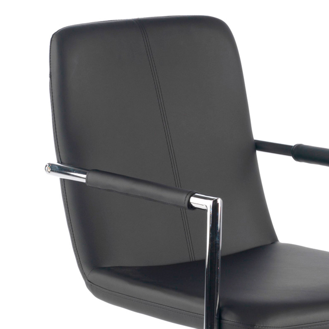 silla confidente negro oslo piel sintetica 4