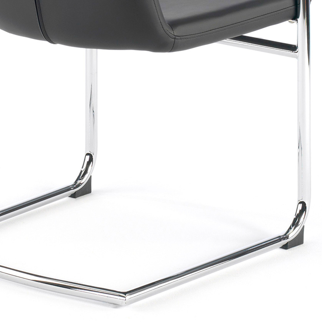 silla confidente negro oslo piel sintetica 5