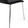 silla confidente negro cube 4 patas piel sintetica 4