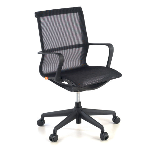Silla de oficina giratoria Ice black red - NEGRO