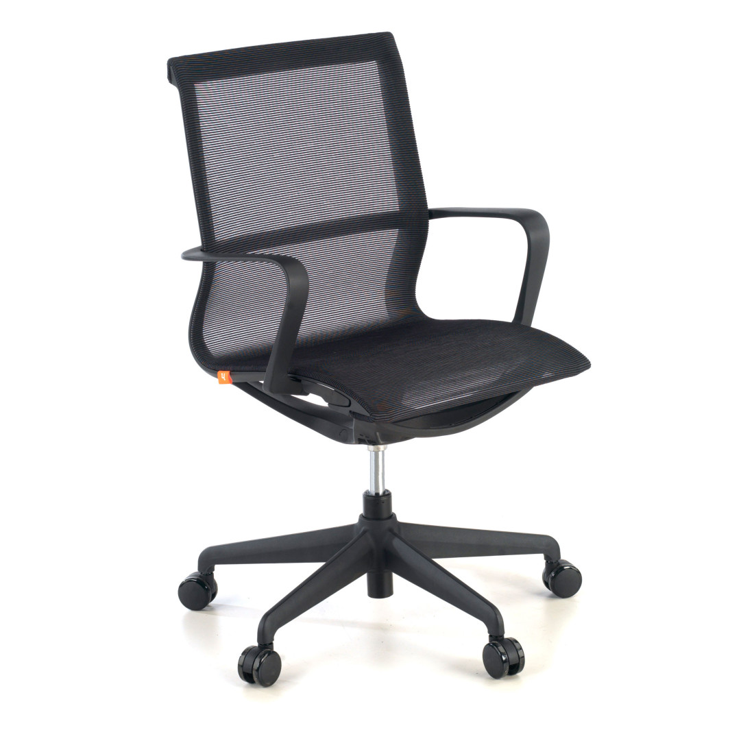 silla giratoria negro ice estructura blanca malla 1