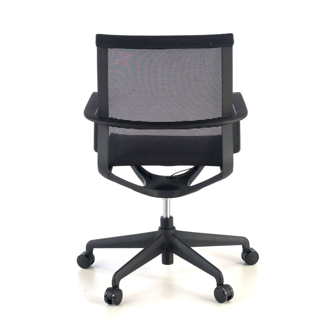 silla giratoria negro ice estructura blanca malla 8