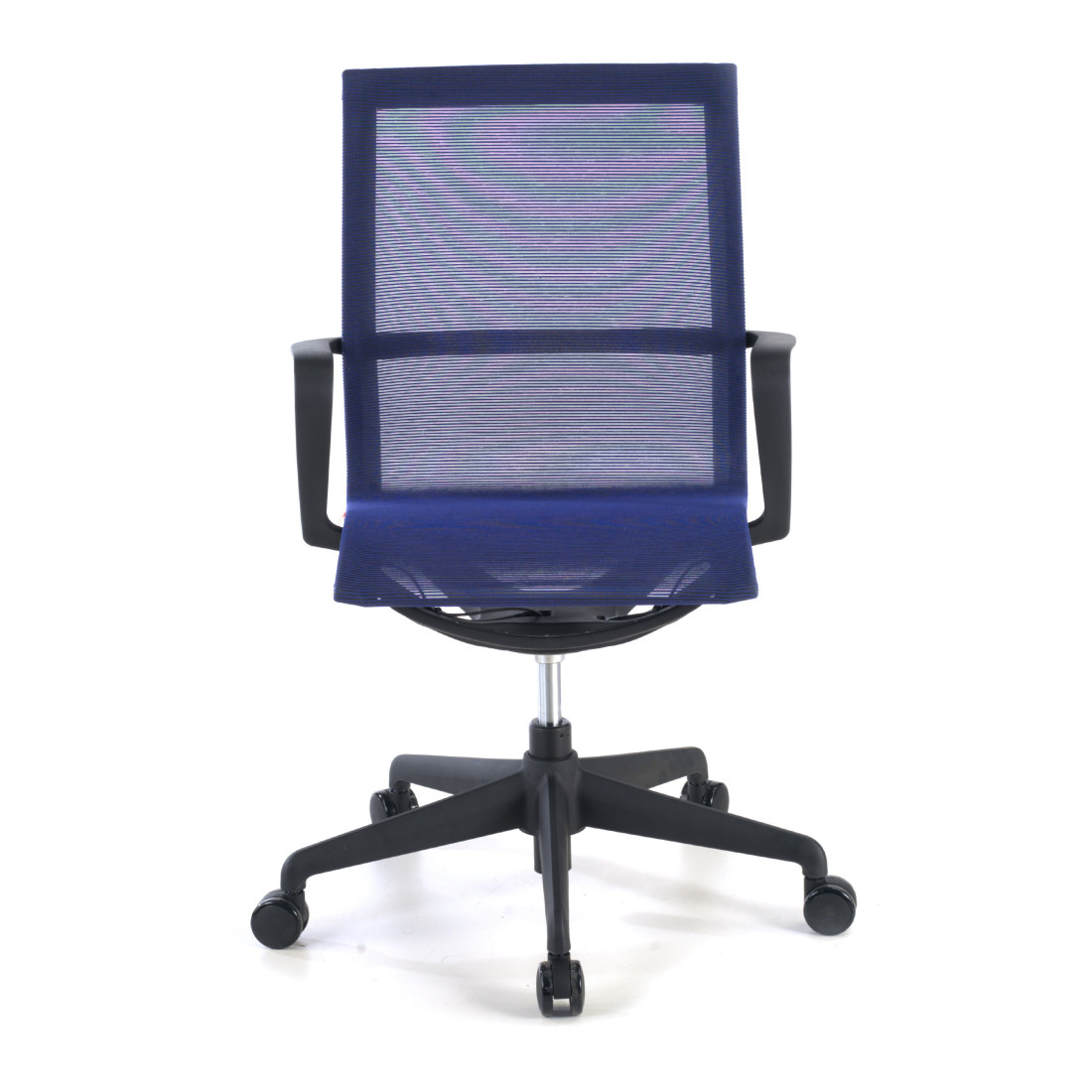 silla giratoria azul ice estructura blanca malla 3