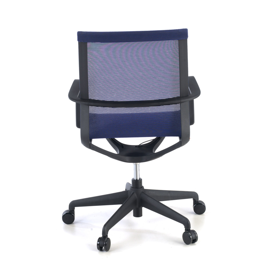 silla giratoria azul ice estructura blanca malla 8
