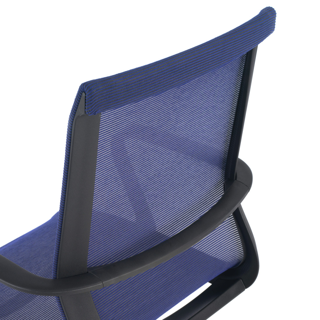 silla giratoria azul ice estructura blanca malla 4
