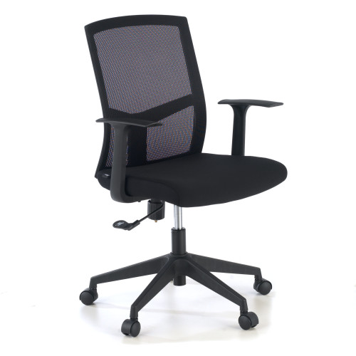 Silla de escritorio giratoria Star, red - NEGRO