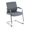 Silla confidente Tivoli patín tela - Gris