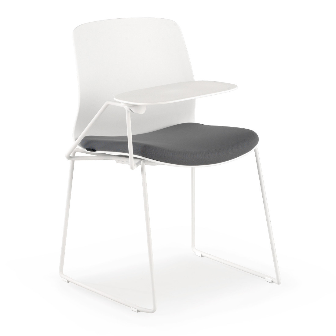 silla confidente gris nexus silla con pala de escritura tela 1