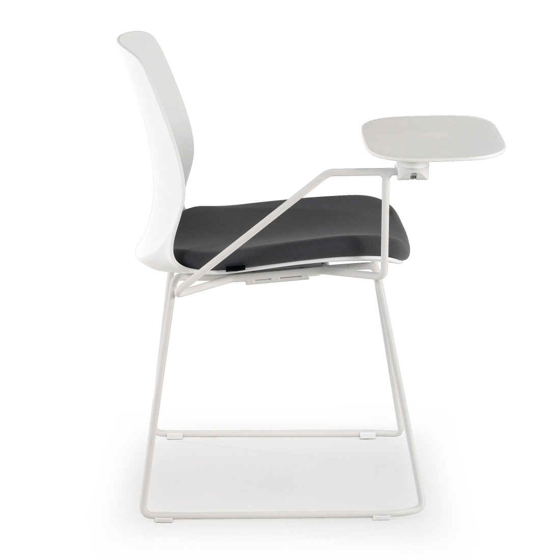 silla confidente gris nexus silla con pala de escritura tela 7