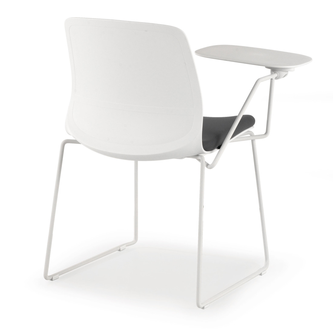 silla confidente gris nexus silla con pala de escritura tela 8