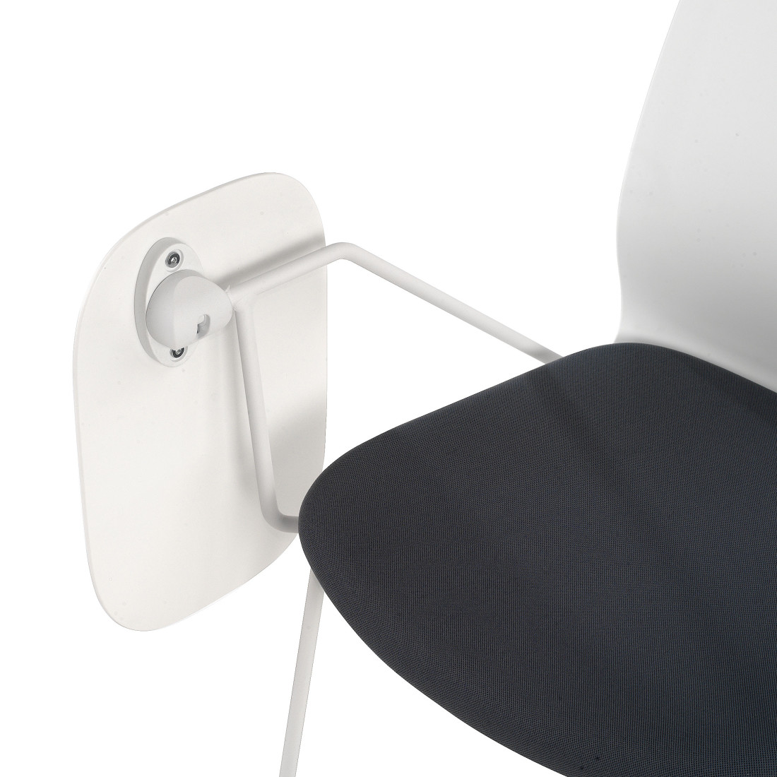 silla confidente gris nexus silla con pala de escritura tela 5