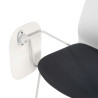 silla confidente gris nexus silla con pala de escritura tela 5