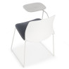 silla confidente gris nexus silla con pala de escritura tela 6