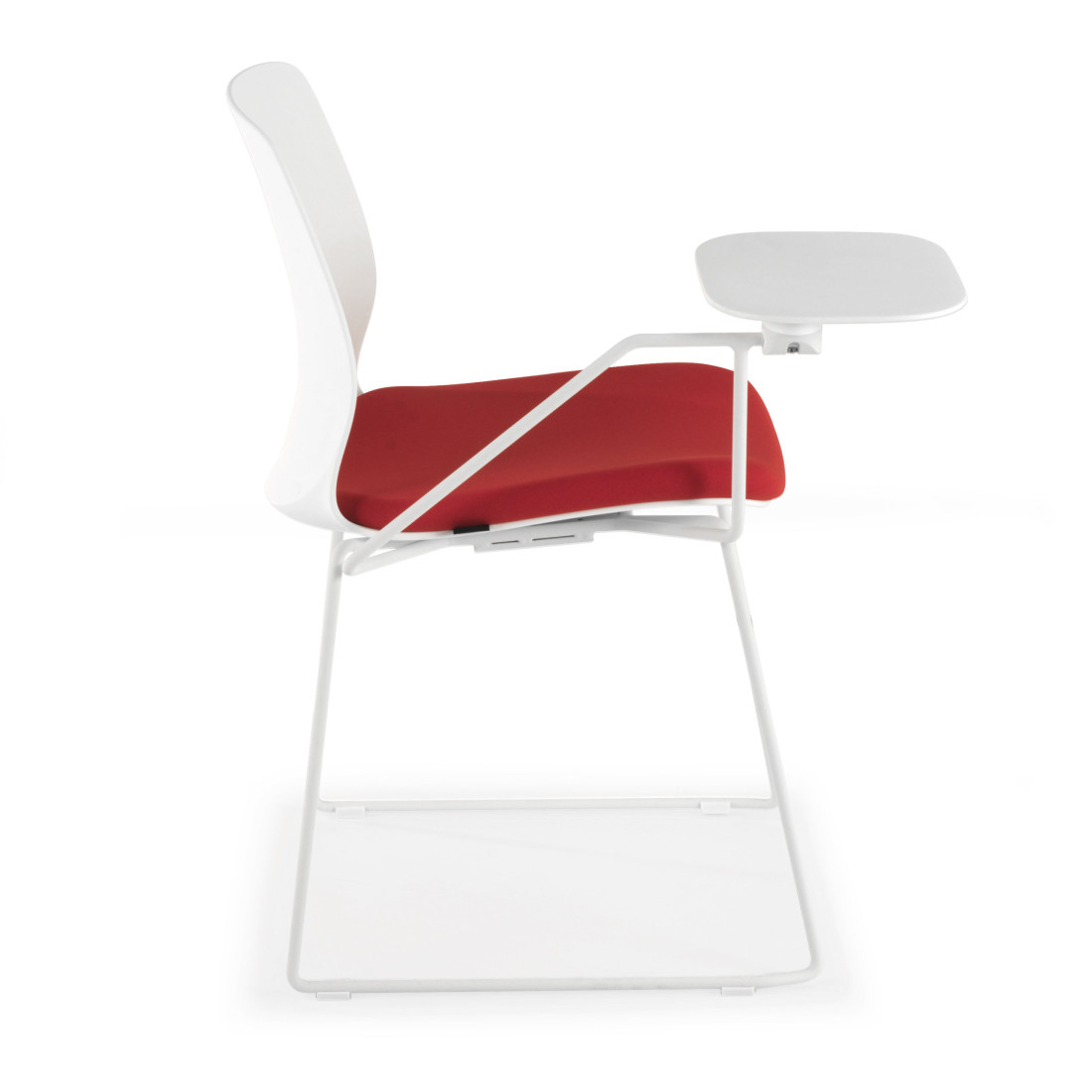 silla confidente rojo nexus silla con pala de escritura tela 7