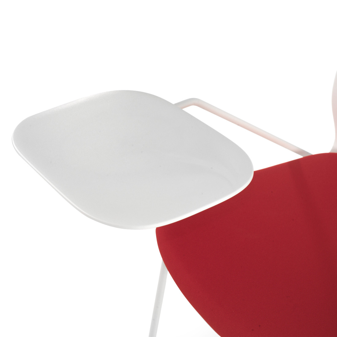 silla confidente rojo nexus silla con pala de escritura tela 4