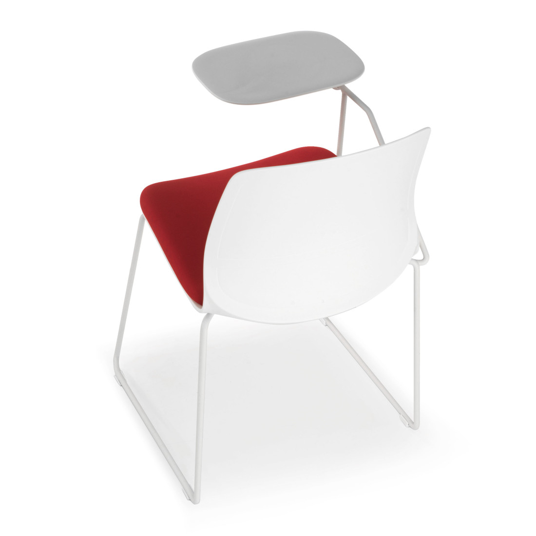 silla confidente rojo nexus silla con pala de escritura tela 6