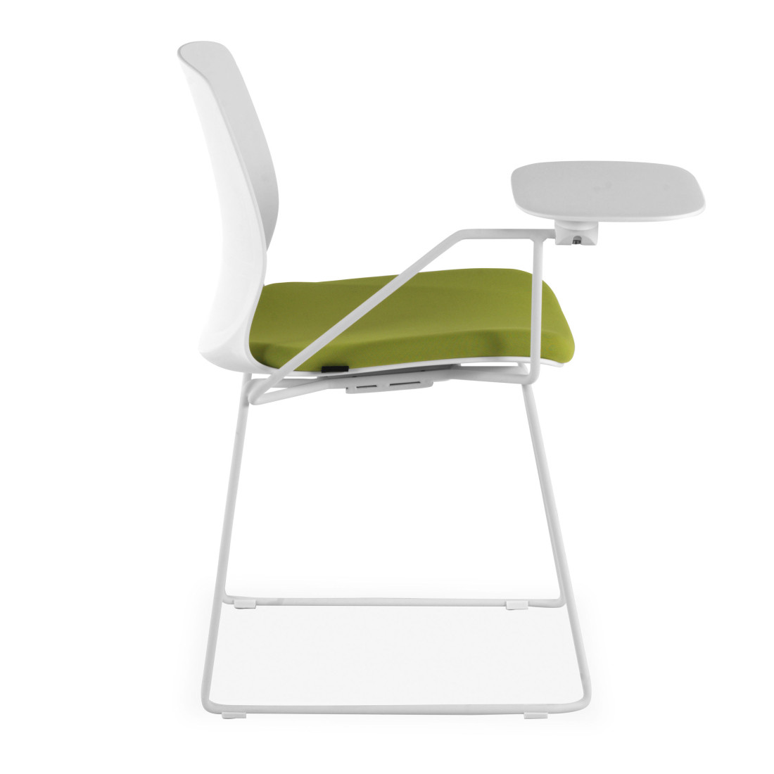 silla confidente verde nexus silla con pala de escritura tela 7