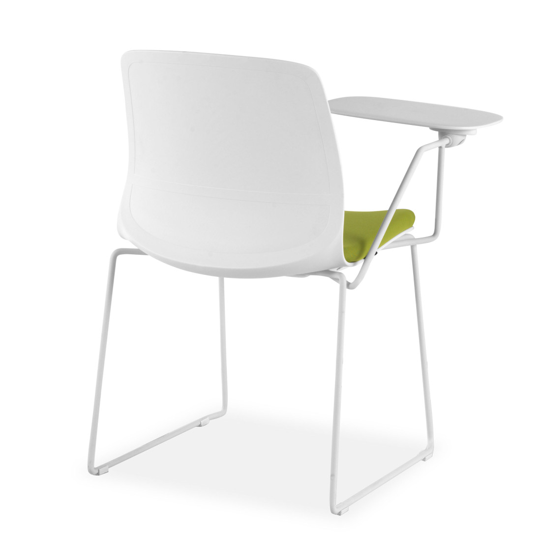silla confidente verde nexus silla con pala de escritura tela 8