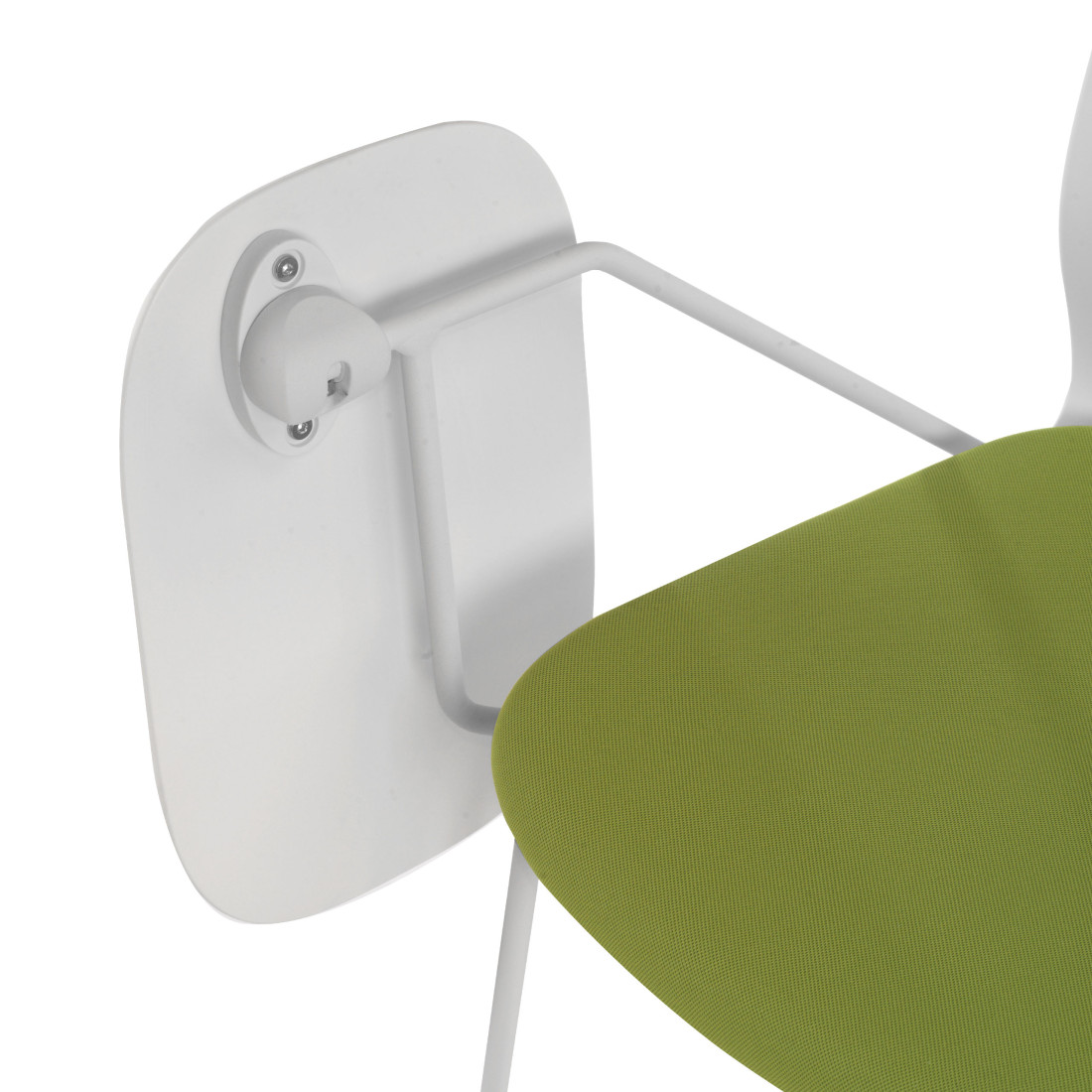 silla confidente verde nexus silla con pala de escritura tela 5