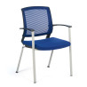 Silla Confidente Maya estructura patin red - AZUL