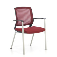 Silla Confidente Maya estructura patin red - ROJO