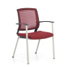 Silla Confidente Maya estructura patin red - ROJO