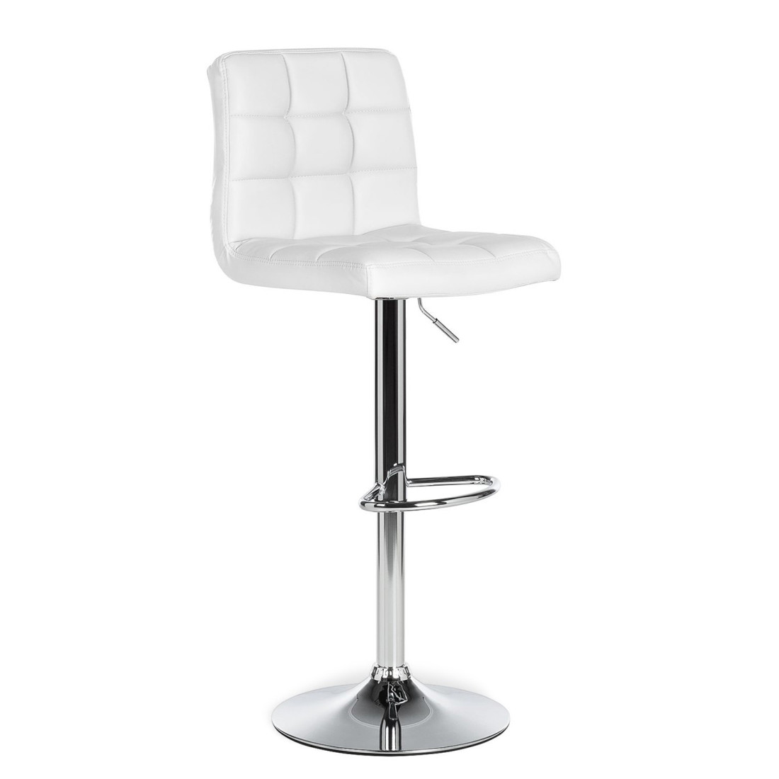 taburete de oficina blanco eliot piel sintetica 1